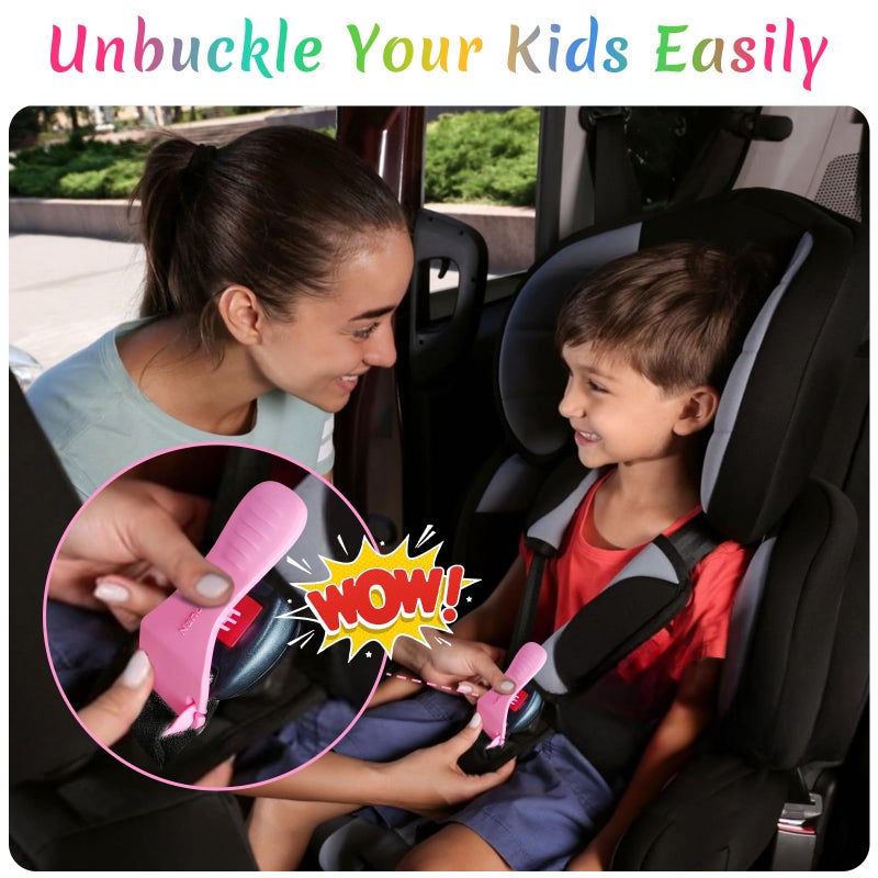 Nano Shield Buckle Release Tool, Easy Unbuckle Tool Button Pusher for Older Kids, Seniors, Long Nails, Quickly Unbuckle Your Kids in School Drop-Offs and Travel, Fits 5 Point Harness & All Button Buckles - Image 2